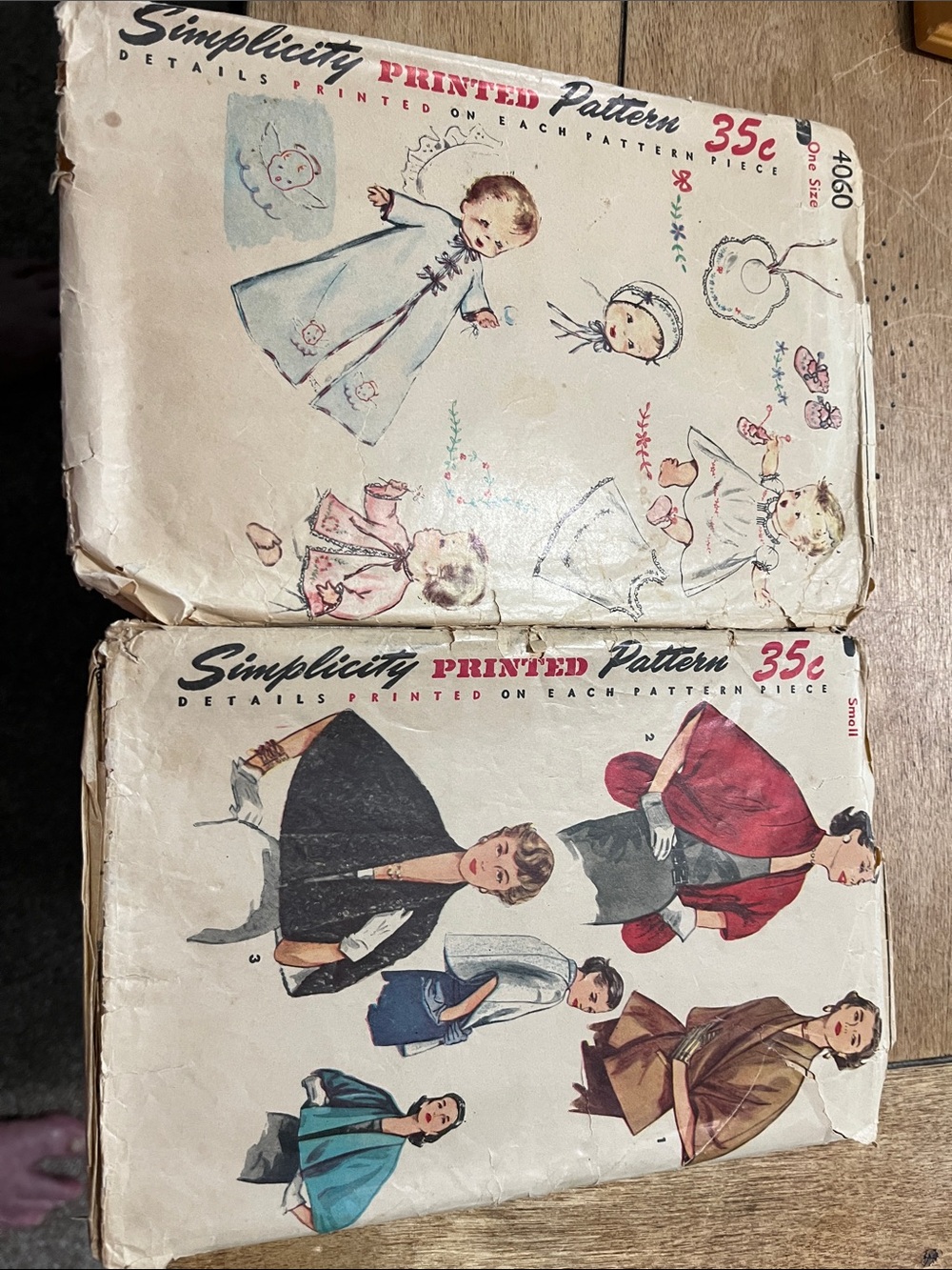 2 Vintage Sewing Patterns
1 Baby. 1 Ladies Stoles